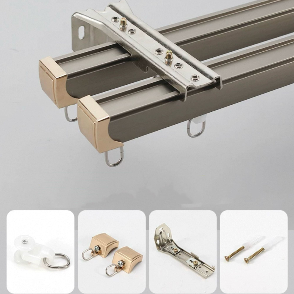 Карниз для штор, алюминиевый, потолочный и настенный монтаж