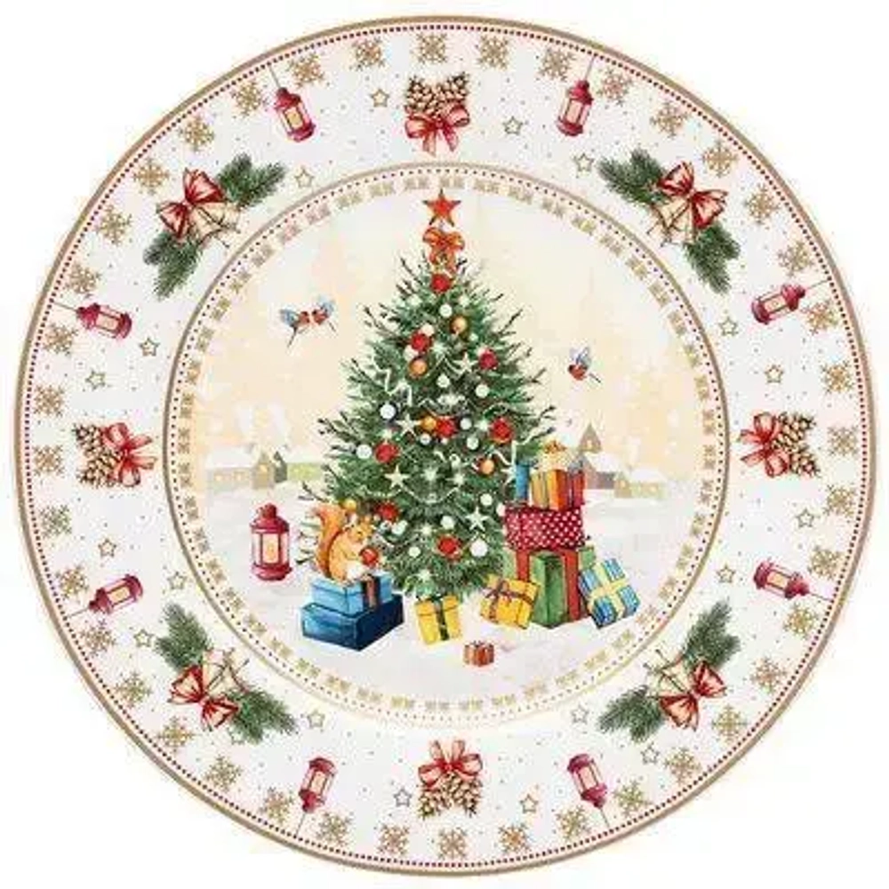 Тарелка закусочная «Елка» 20,5см