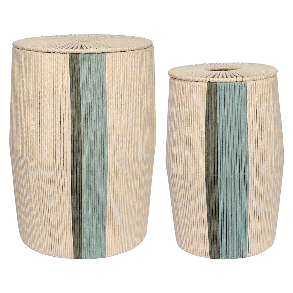 Плетеная корзина для белья Conga Green, 48х29