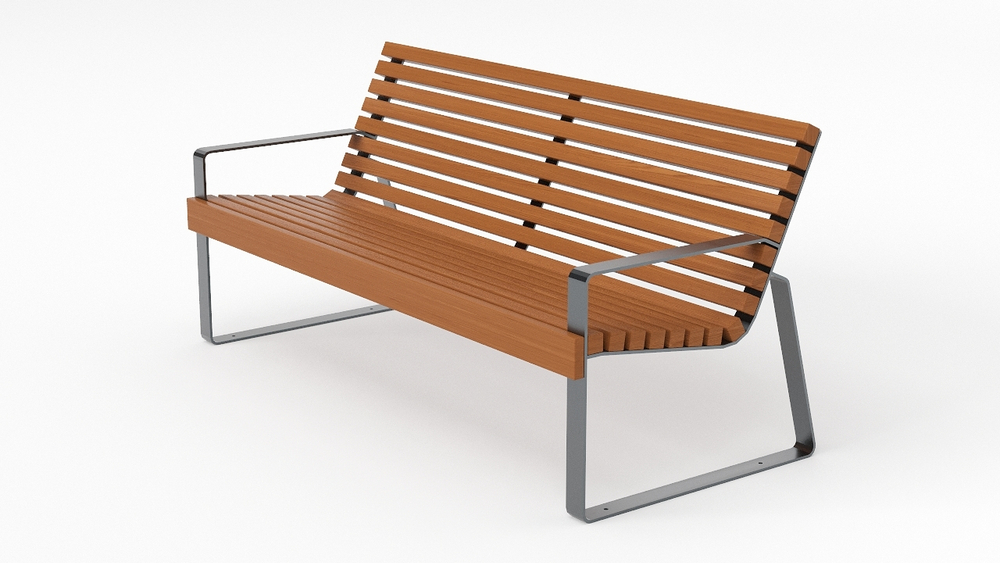 Скамья "Глория" со спинкой SK00039