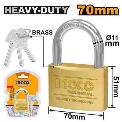 Замок навесной 70 мм INGCO DBPL0702 INDUSTRIAL
