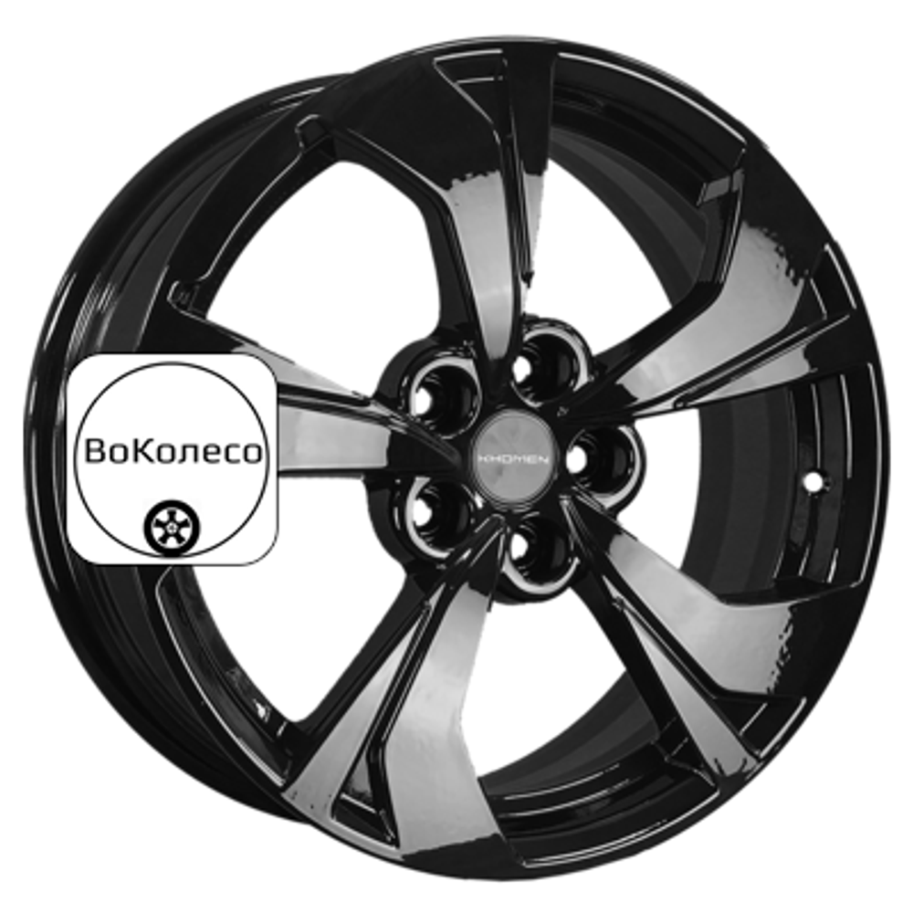 7x17/5x114,3 ET51 D67,1 KHW1724 (Optima/Tucson) Black Khomen Wheels