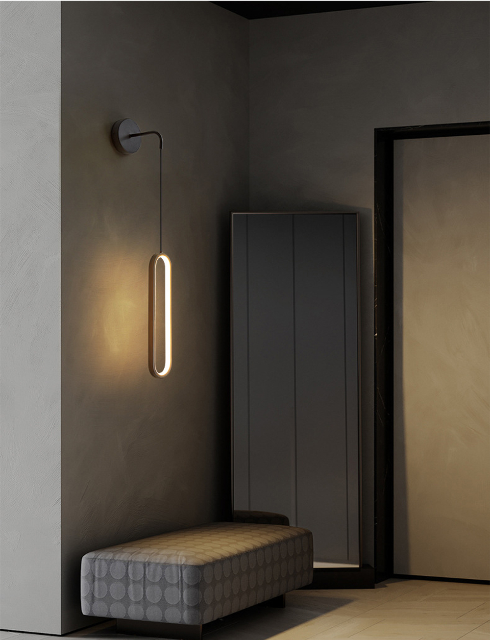 Wall design lamp    (Black)Oshana