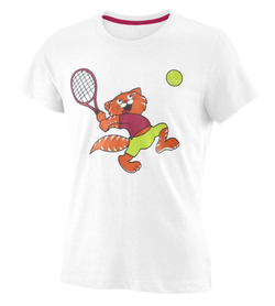 Футболка для девочки теннисная Wilson Tabby Tech Tee G - white