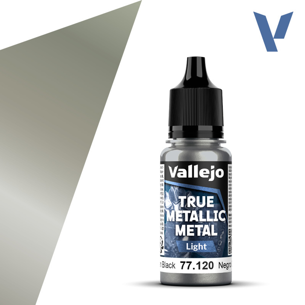 Vallejo True Metallic Metal - Obsidian Black (Light)