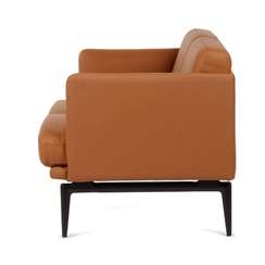 Двухместный диван Bisq 156 см, коричневая кожа