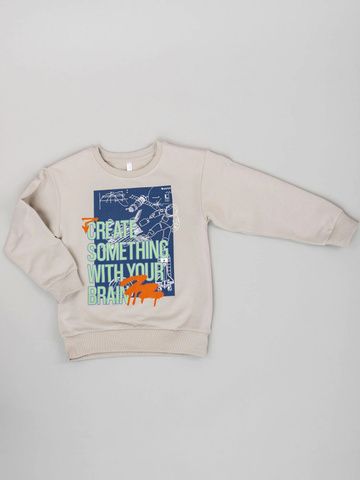 045_ОС25 Свитшот (пуловер) для мальчика, бежевый
