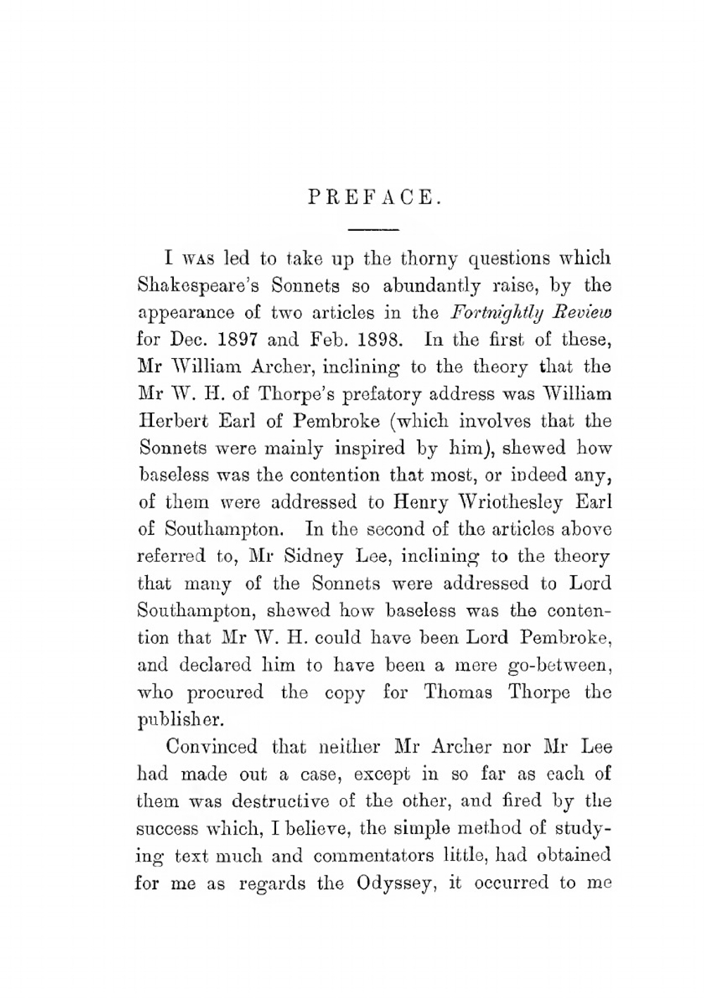 Sonnets | W. Shakespeare; Samuel Butler