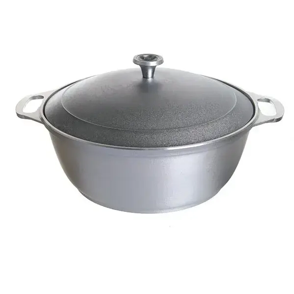 Кастрюля-жаровня 4л литой алюминий с крышкой ж40