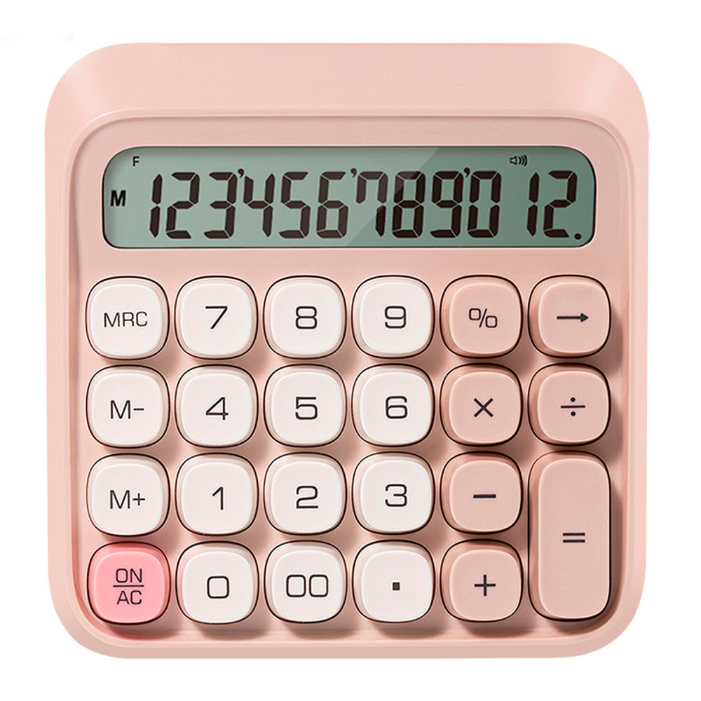 Калькулятор настольный DELI "М36" 12 разрядный, 130х133х27 мм, розовый