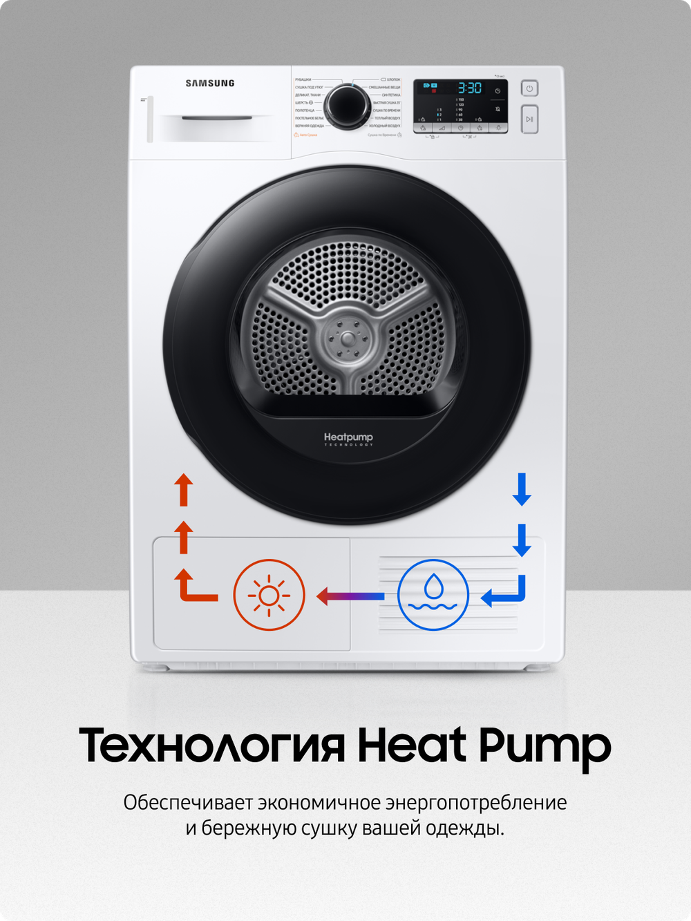 Сушильная машина Samsung DV90TA040AE/LP