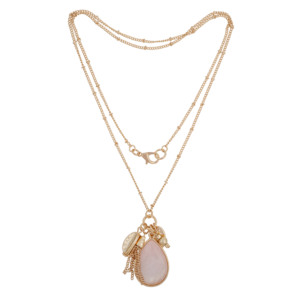 Колье Fiore Luna ROSE QUARTZ LN5125 R/RG