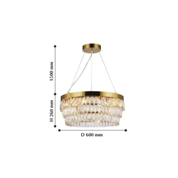 Подвесная люстра 12*G9 2206-12P золото Magnitudo Favourite
