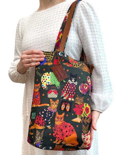 СТИЛЬНЫЕ КОТЫ, отрез 55 см, 100% хлопок Handmade Fabrics 4