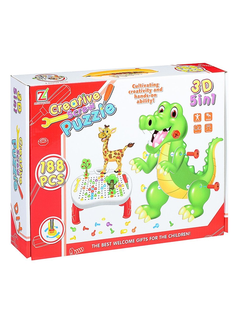 Конструктор на столе 188 деталей (666-29)