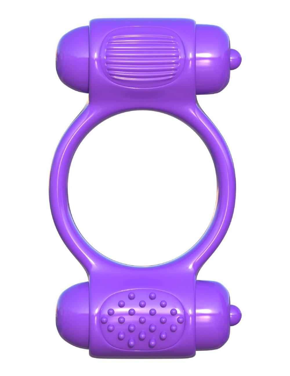 Фиолетовое эрекционное кольцо с 2 виброэлементами Magic Touch Couples Ring (Цвет: фиолетовый)