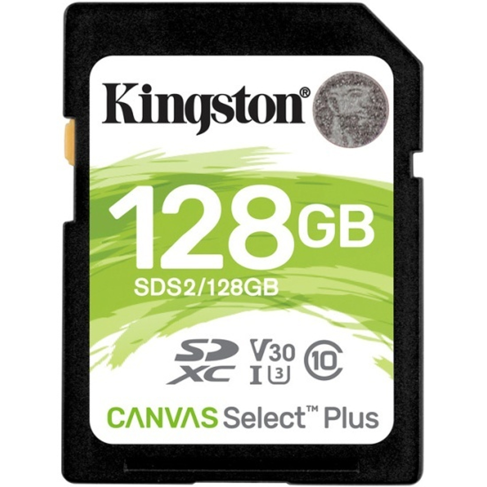 Карта памяти Kingston Canvas Select Plus 128Гб SDXC, C10/UHS-I U3 (SDS2/128GB)