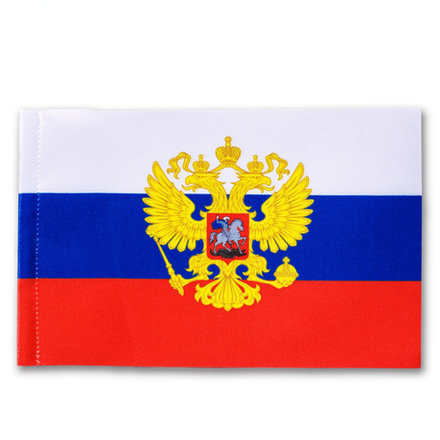 Настольный флаг России РФ с гербом