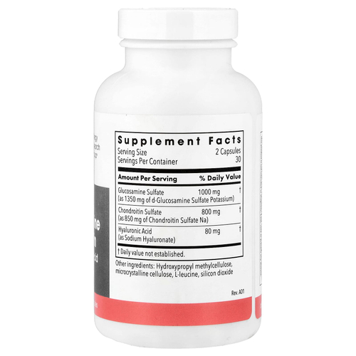 Metabolic Maintenance, глюкозамин, хондроитин с гиалуроновой кислотой, 60 вегетарианских капсул
