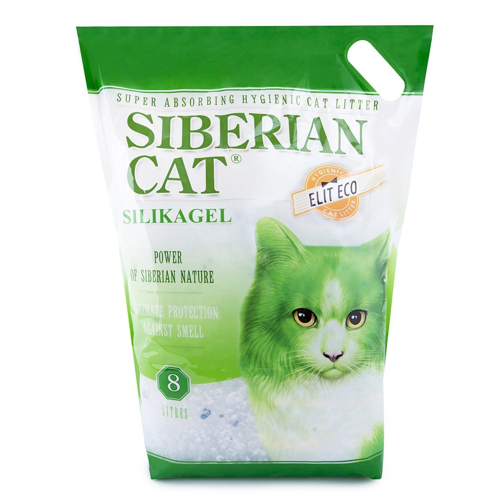 Сибирская кошка наполнитель силикагелевый для кошек элита эко