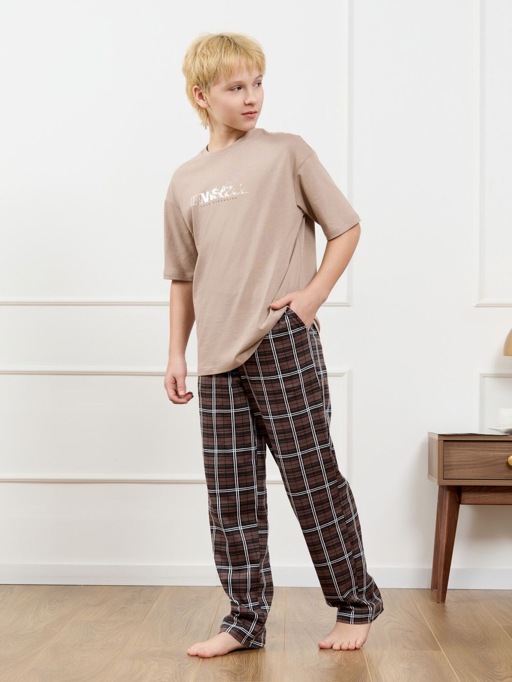 Костюм для мальчика Браун-1 Виотекс БЕЖЕВЫЙ