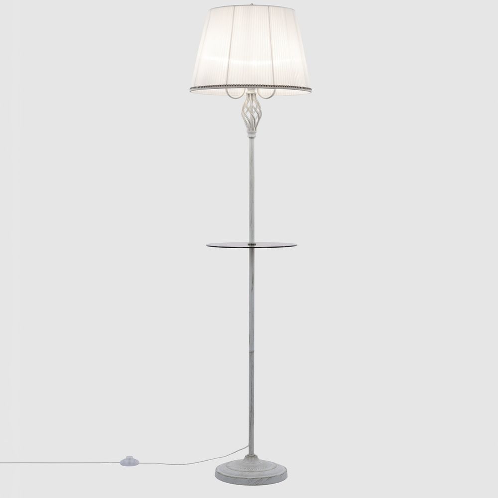 Citilux Вена CL402920T Торшер патина со столиком и белым абажуром