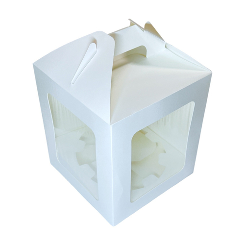 Упаковка с ложементом ForGenika JUMPL с окном белый 120*120*160 мм ST (25 шт./уп., 200 шт./кор.)