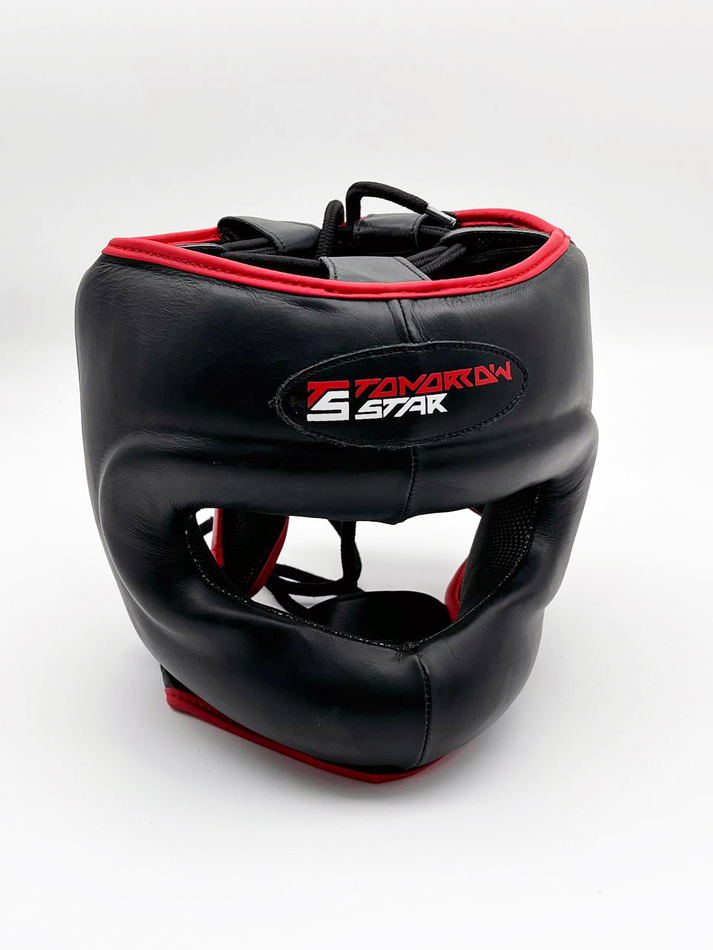 Шлем TS SPORT черно-красный с бамперной защитой  Warrior