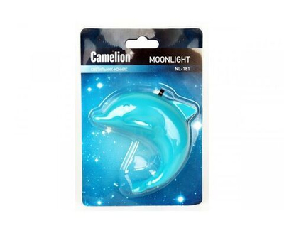ночник 0.5W 4LED 85x70x55 Дельфин 220V, пластик, выкл.