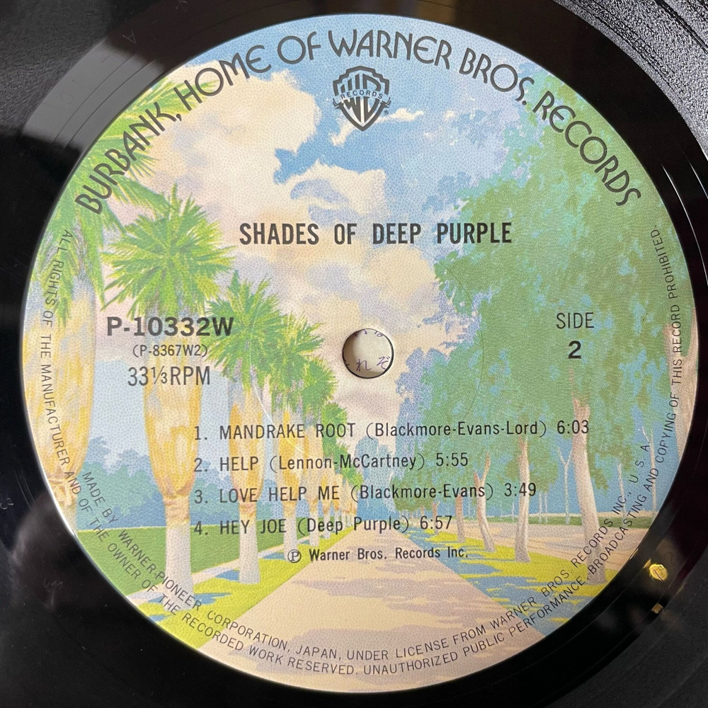 Винтажная виниловая пластинка LP Shades Of Deep Purple (Japan 1977) (No Obi) Mandrake Root