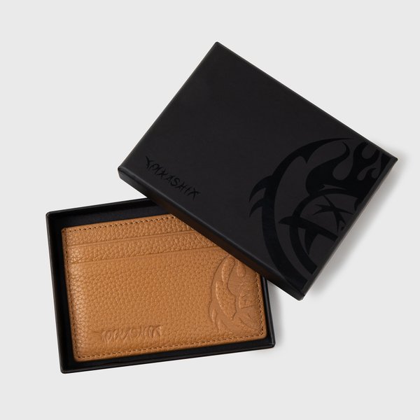 Кардхолдер YMKASHIX грубая кожа коричневый