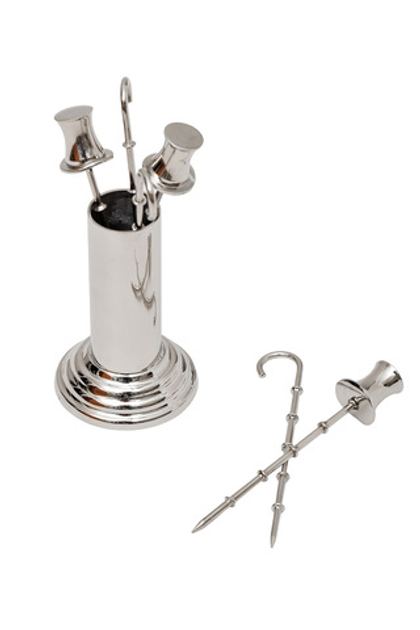 Шпажки на подставке 6шт 5x5x10см Garda Decor нержавеющая сталь