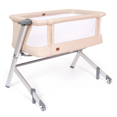 Детская приставная кроватка Nuovita Accanto Dalia Beige, Argenteo/Бежевый, серебристый
