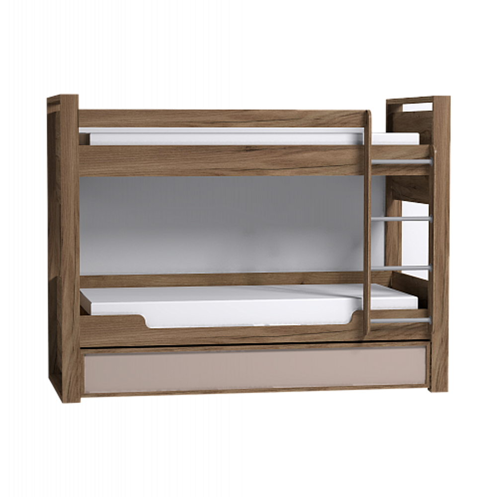 Кровать двухъярусная Nature 90 90х190, дуб табачный