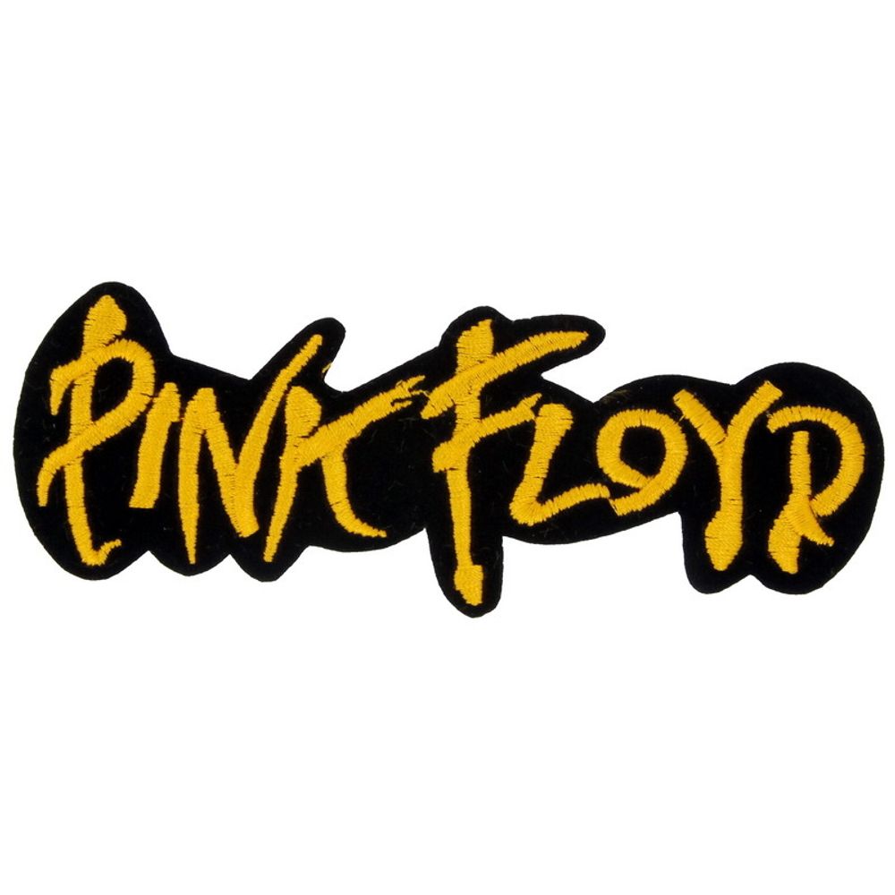 Нашивка Pink Floyd (надпись,желтая)