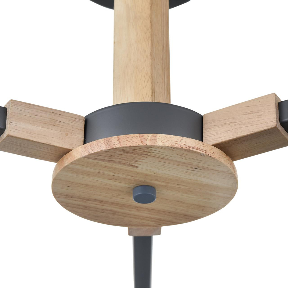 8096/3C MODERNI LN26 339 серый/серый металл, дерево/металл Люстра потолочная Е27 3*60W 220V COLANGE