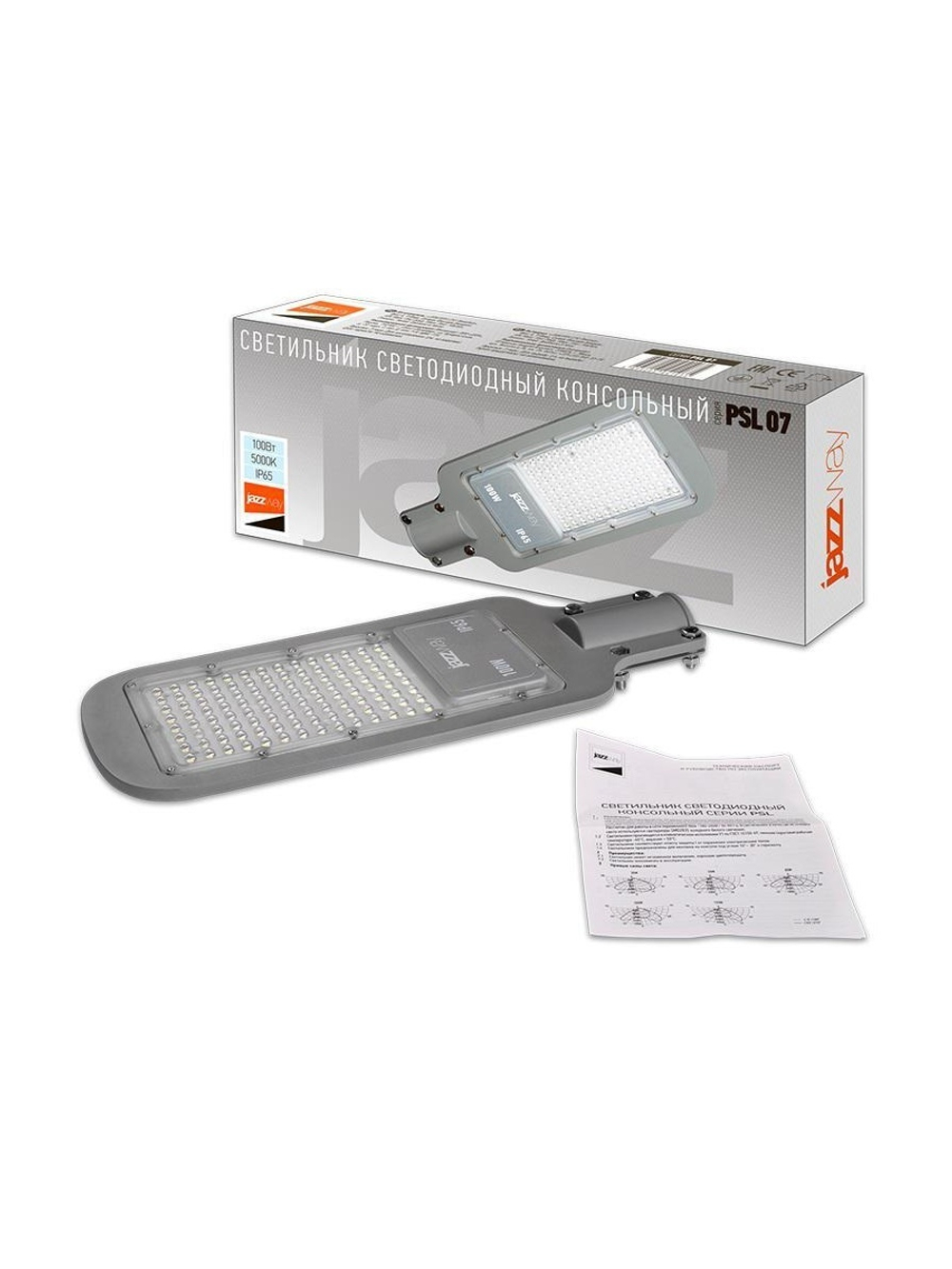 Светильник светодиодный PSL 07 100Вт 5000К IP65 AC180-260 уличный ДКУ Pro JazzWay 5041097