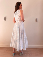 Платье Василина для беременных и кормящих, Айвори с голубыми цветами