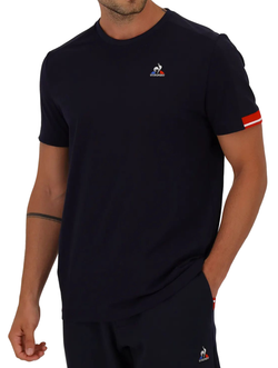 Футболка мужская теннисная Le Coq Heritage Tee No.1 FW22 - sky capitan