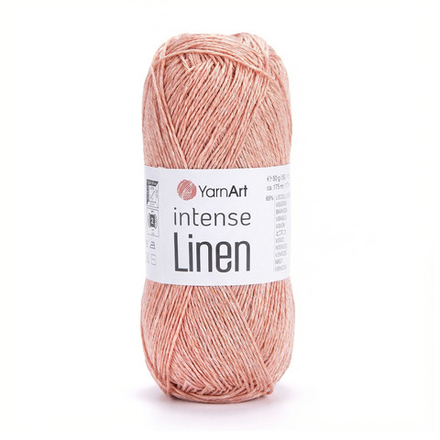 Пряжа YarnArt Intense Linen, Светлый коралл