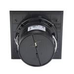 Энергосберегающий бесшумный вентилятор ММ-Р 06 UE стекло квадрат 100 м³/час 5,5 Вт с обратным клапаном черный матовый