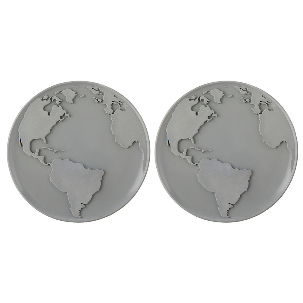 Набор подставок 2шт Qualy World Coaster серые
