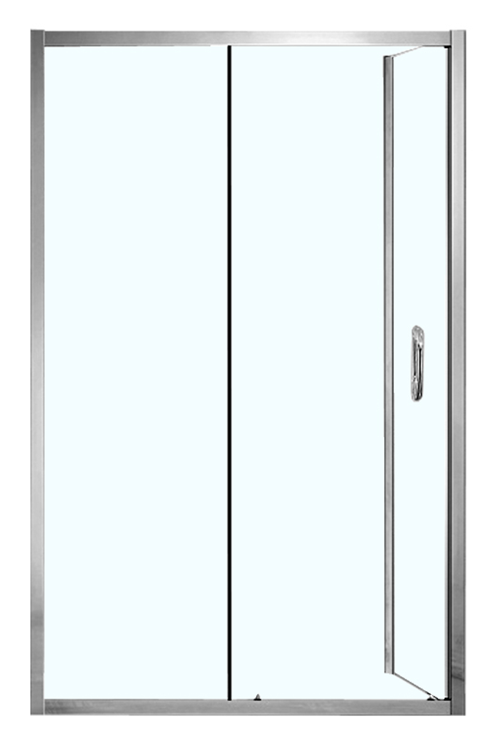 Душевое ограждение AZARIO 1200х800х2000, БЕЗ ПОДДОНА, прозрачное стекло 6 мм, открывание налево, цвет профиля серебро (AZ-ND1131 L 1200)