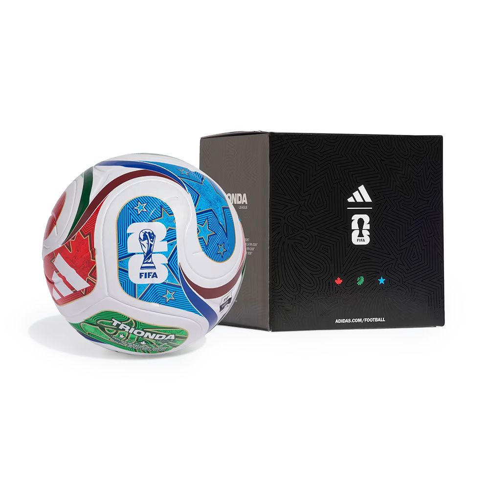 Мяч футб. ADIDAS WC26 Trionda League BOX, JD8045, р.5, 4пан, FIFA Quality,ТПУ, термосш, мультиколор