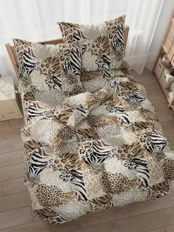 Наволочка комплект 2шт перкаль Сказка "Сафари" 50x70 см на молнии