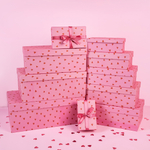 Коробка «Сердечки» в розовом цвете