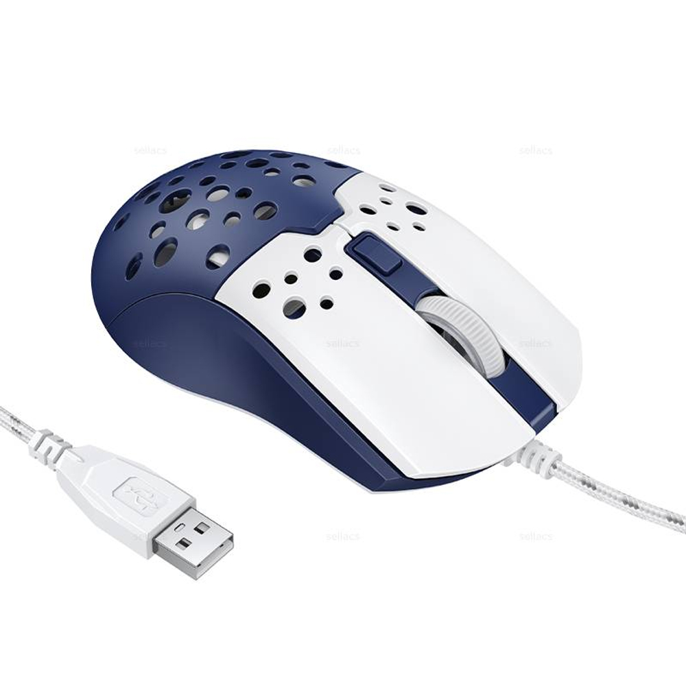 Игровая мышь с подсветкой Hoco GM51 (white＆blue)