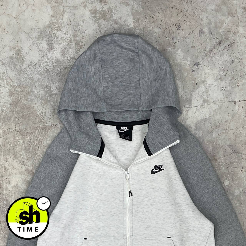 Кофта Nike TechFleece Grey And White Hoodie