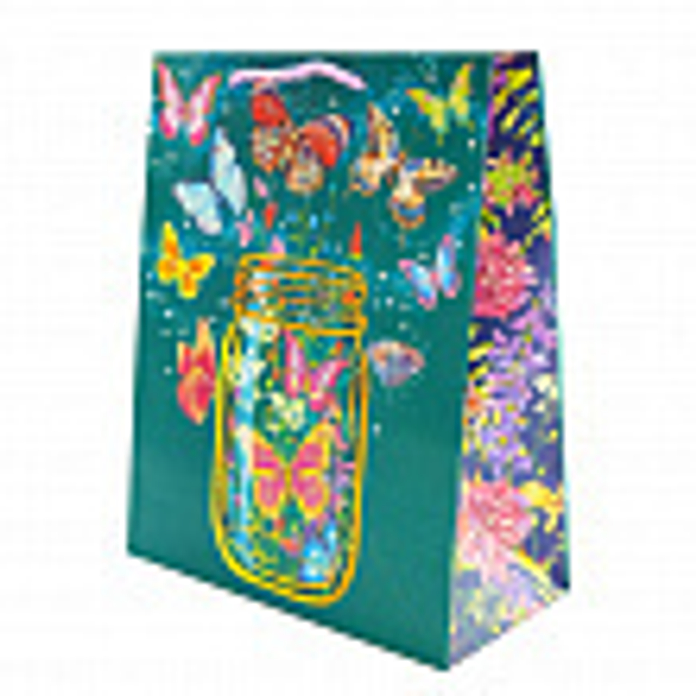 Пакет подарочный "Бабочки" 26*12,7*32,4 см