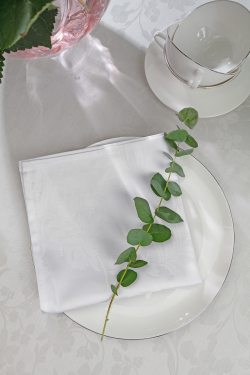 Скатерть 160x270 и 12 салфеток Vallesusa Arles Bianco